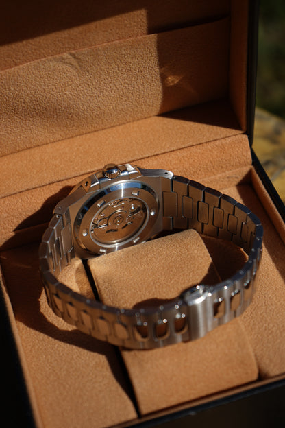 Seiko Mod Nautilus Black Open Heart