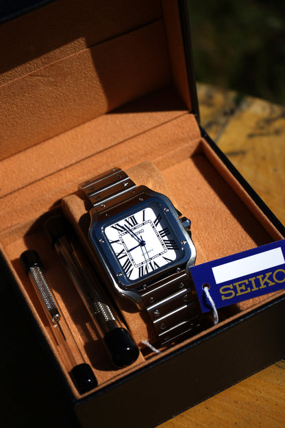 Seiko Mod Santos Classic White