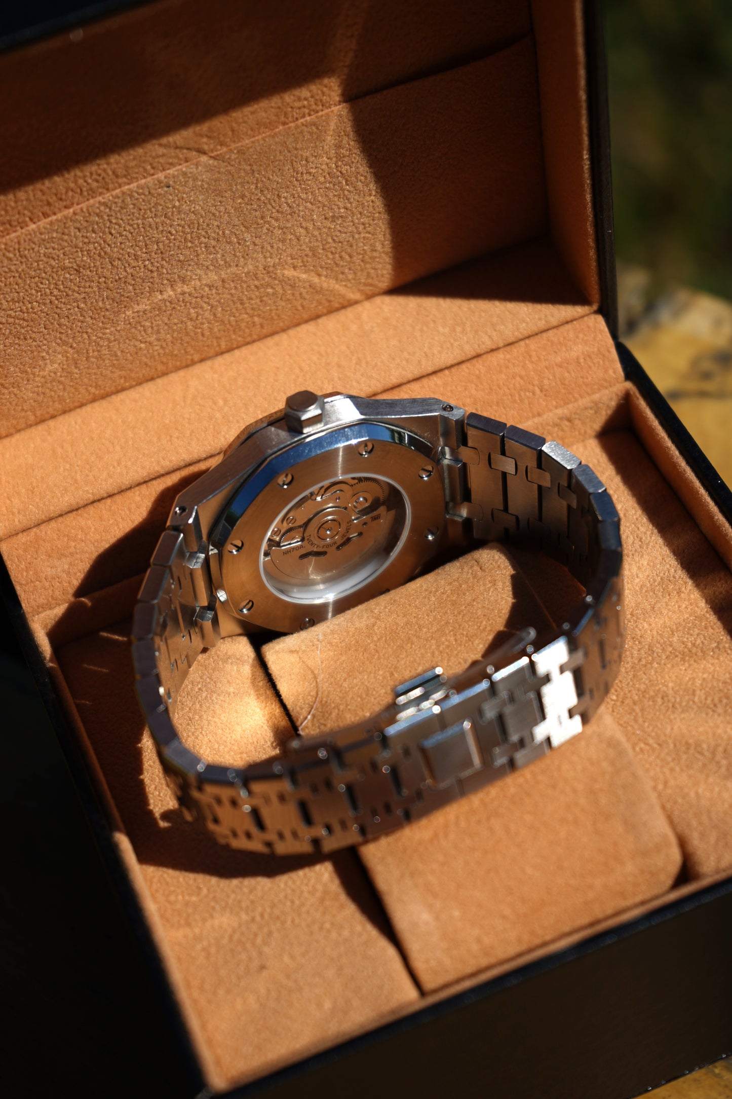 Seiko Mod Royal Oak Skeleton Silver