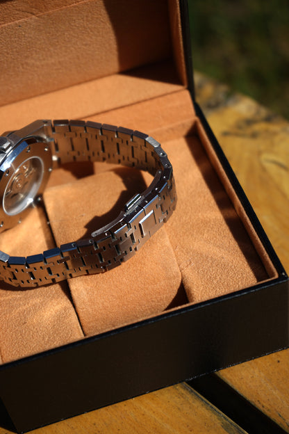 Seiko Mod Royal Oak Skeleton Silver