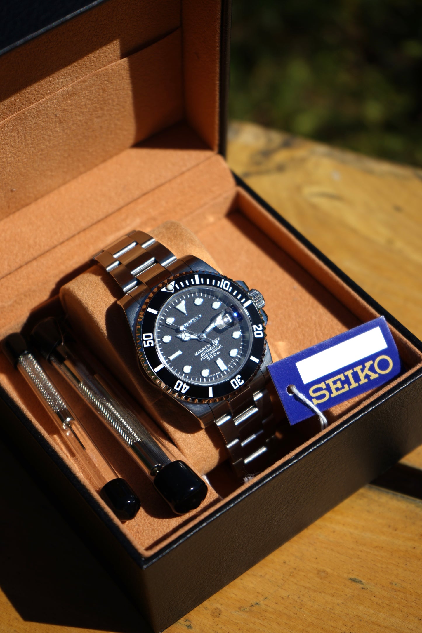 Seiko Mod Submariner Black