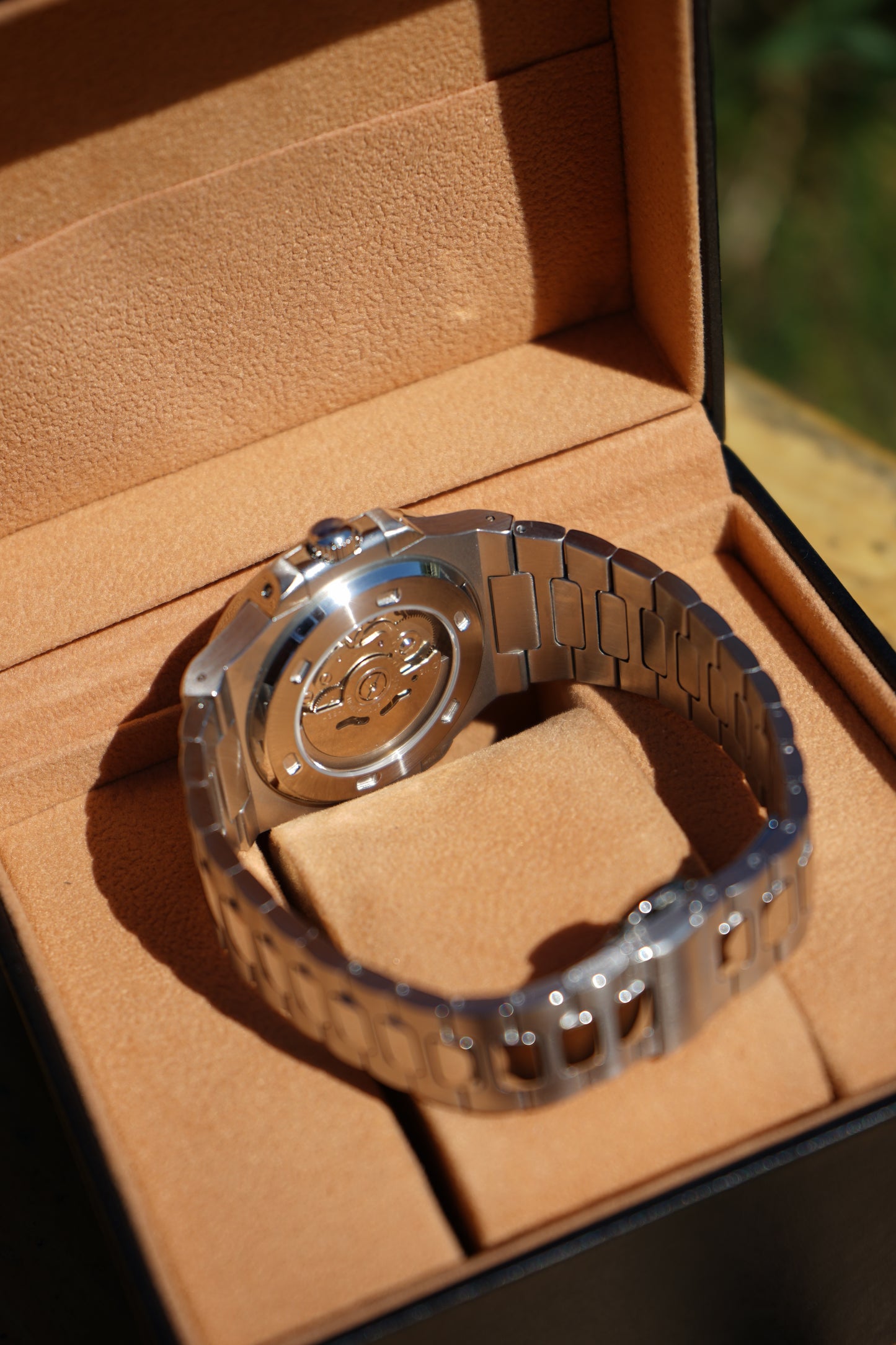 Seiko Mod Nautilus Green Open Heart