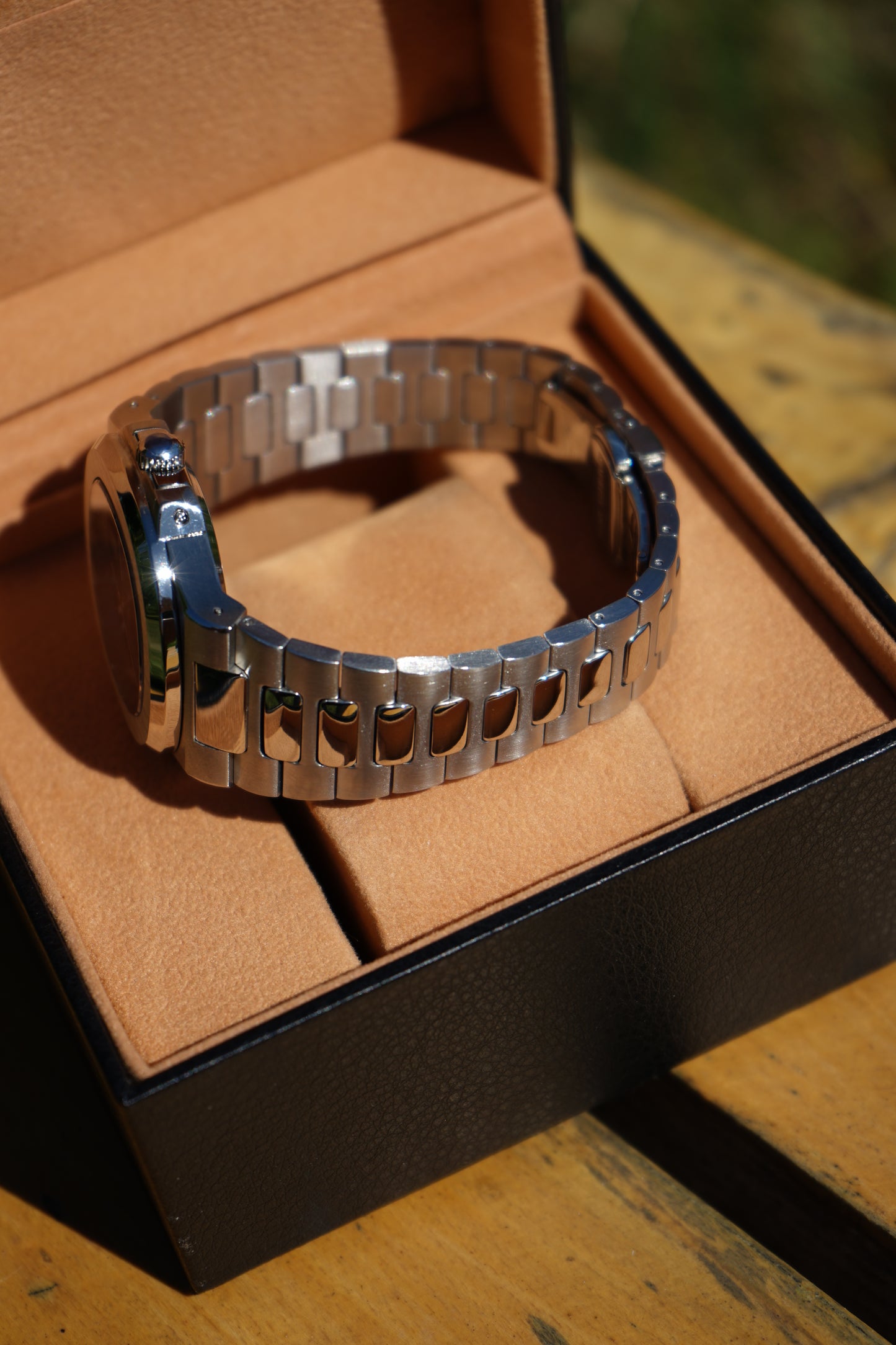 Seiko Mod Nautilus Green Open Heart