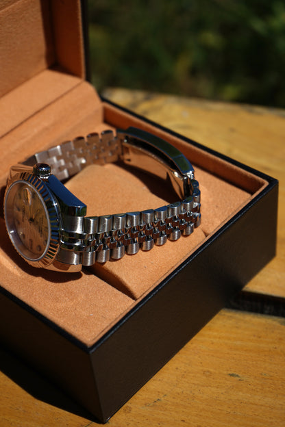 Seiko Mod Datejust Textured White