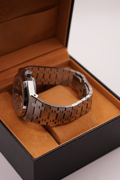 Seiko Mod Royal Oak Skeleton Silver