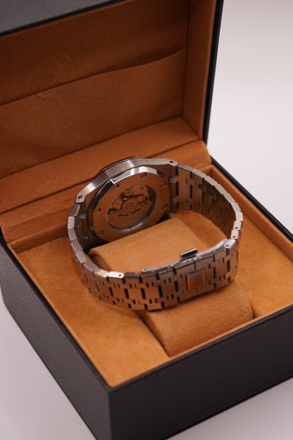 Seiko Mod Royal Oak Skeleton Silver