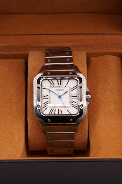 Seiko Mod Santos Classic White