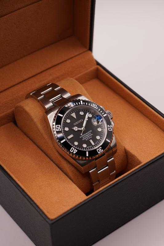 Seiko Mod Submariner Black