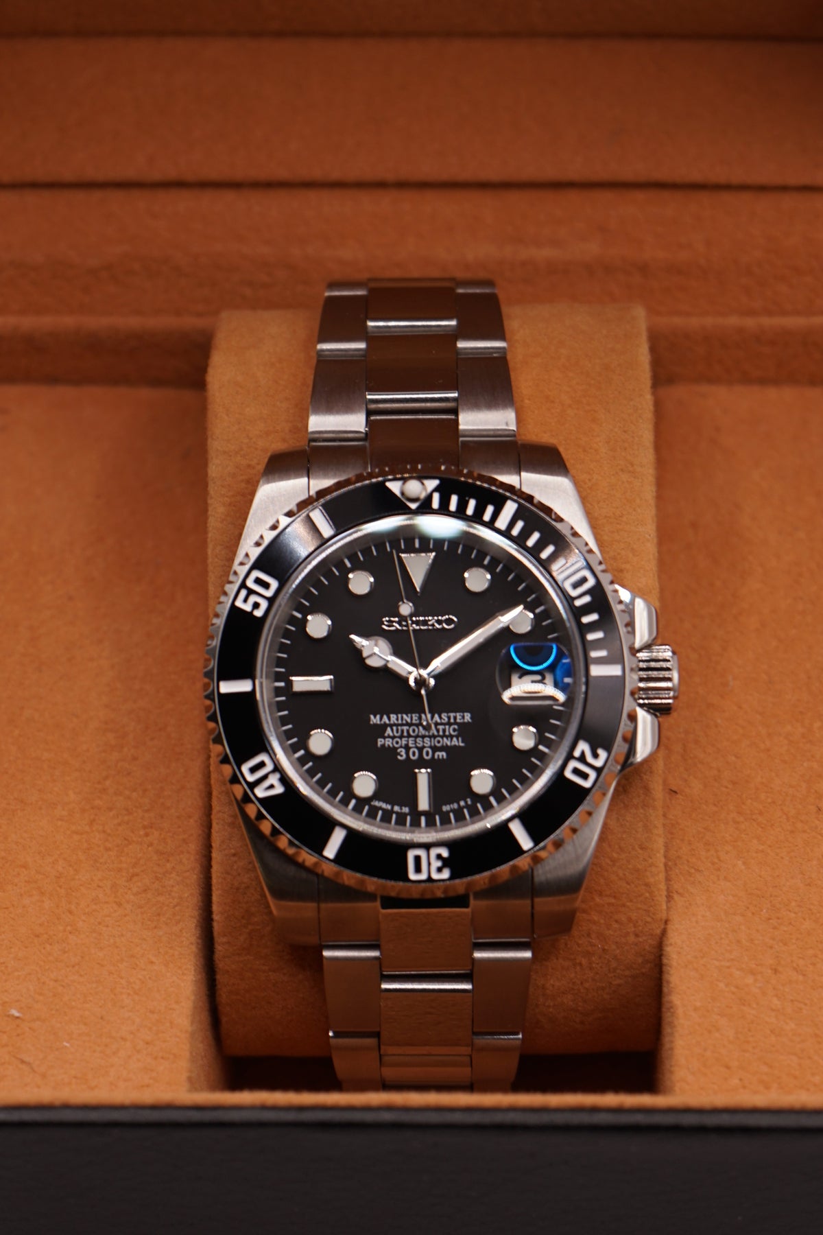 Seiko Mod Submariner Black