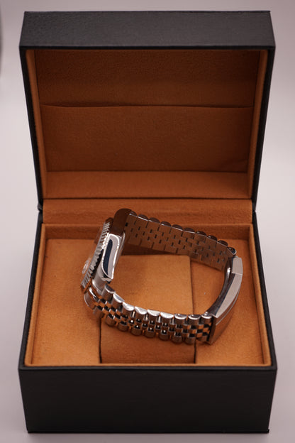 Seiko Mod Datejust Textured Blue