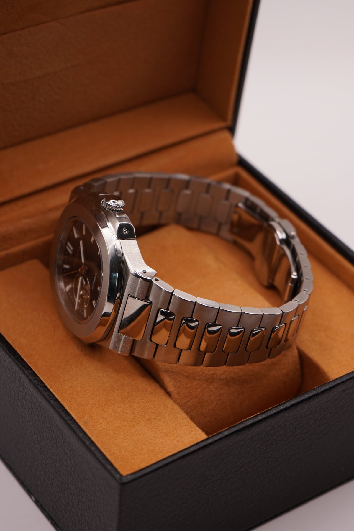 Seiko Mod Nautilus Black Open Heart