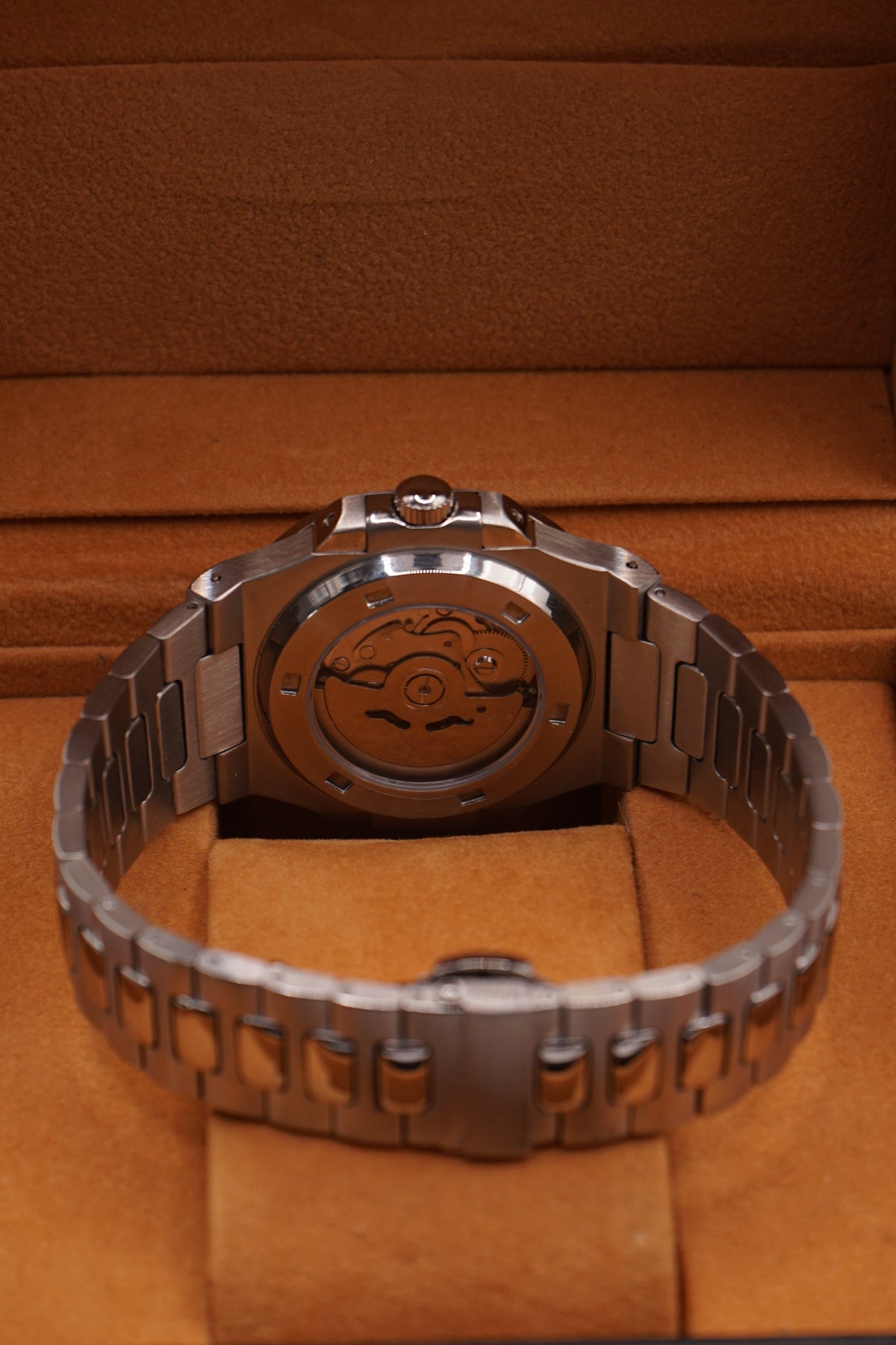 Seiko Mod Nautilus Black Open Heart